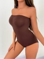 Women's Fashion Solid Color Seamless Body Shaping Bodysuit