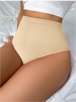Women's White High Waist Tummy Control Body Shaping Panties, Single Pack
