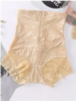 High Waisted Lace Zipper Tummy Control Panties Postpartum Shapewear For Women