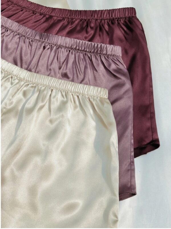 3pcs Solid Cami Top & Shorts PJ Set / Pajama Set
